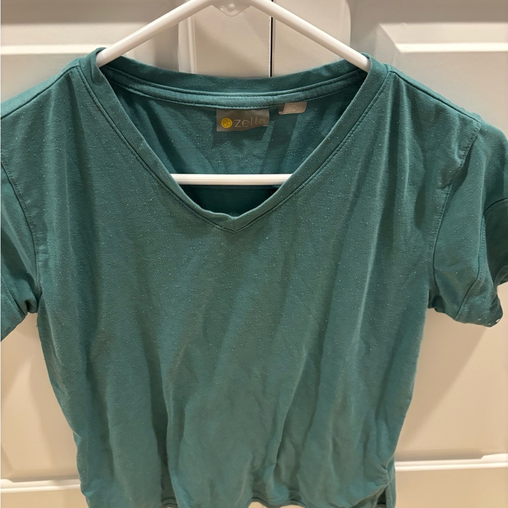 Zella Women's Aqua V-Neck Tee